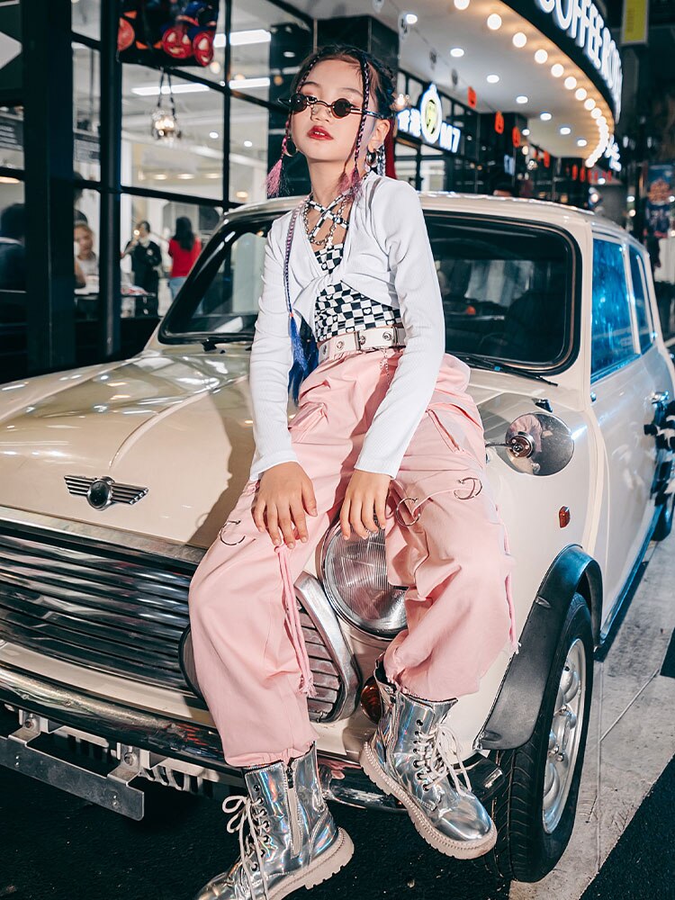 Nhóm nhạc thiếu nhi zzl trang phục biểu diễn hip-hop Jazz quần áo tập nhảy cô gái nhảy đô thị quần áo bé gái quần áo thời trang thiếu nhi