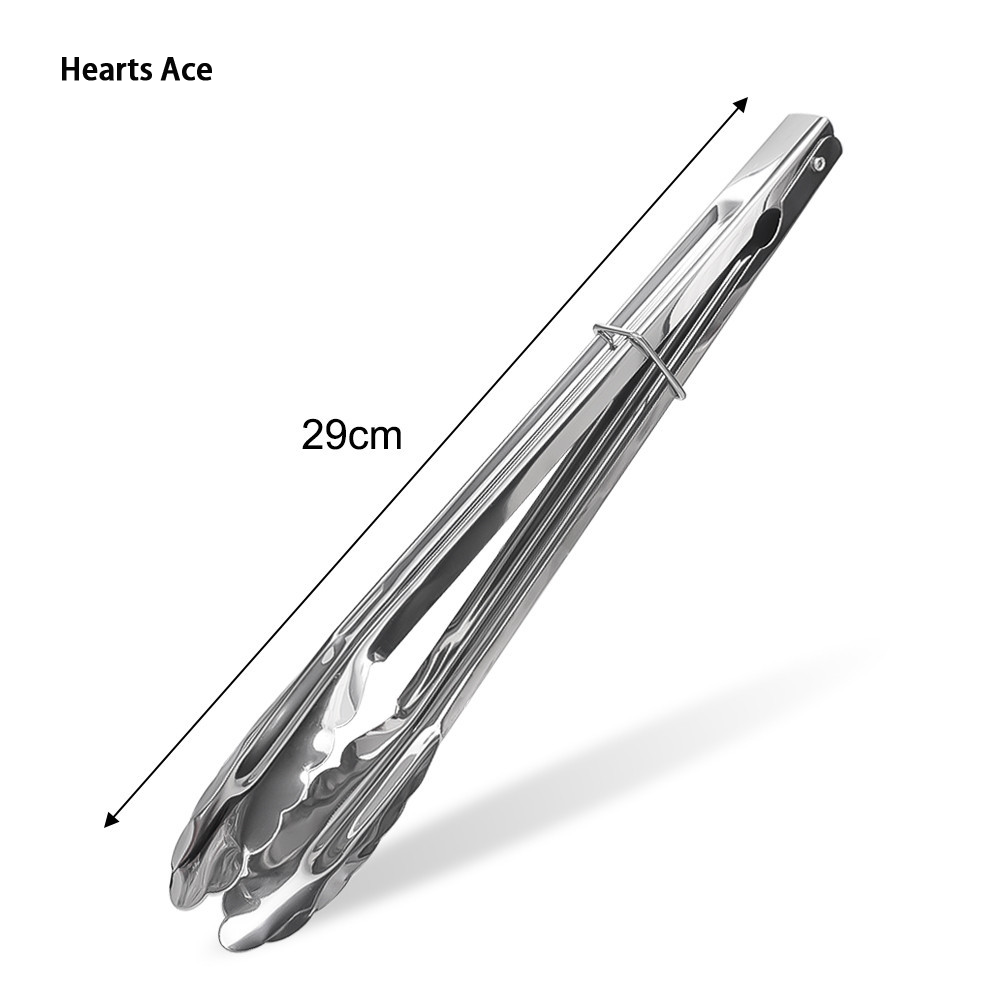 Hearts Ace Stainless steel food clips - High quality, thick, portable, burn - resistant - For ice cubes, steak, breads, sandwiches - Multi-purpose tongs - Tool ราคา 9 บาท*ส่งฟรี