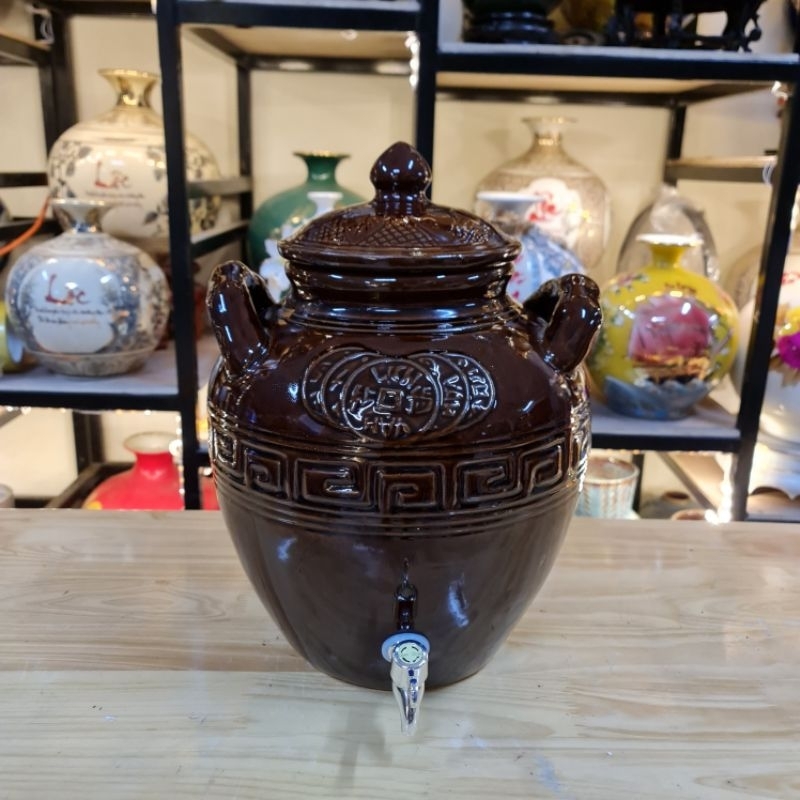 Chum Sành Kim Tiền Bát Tràng Ngâm Rượu️BAO BỂ VỠ, BẢO HÀNH NGẤM RỈ️ 10L , 20L , 30L