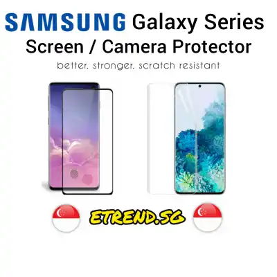 (Full Coverage) Samsung Galaxy S21 Ultra S20 Plus Note 20 Ultra Note 10 Plus Tempered Glass Screen Protector Camera Protector
