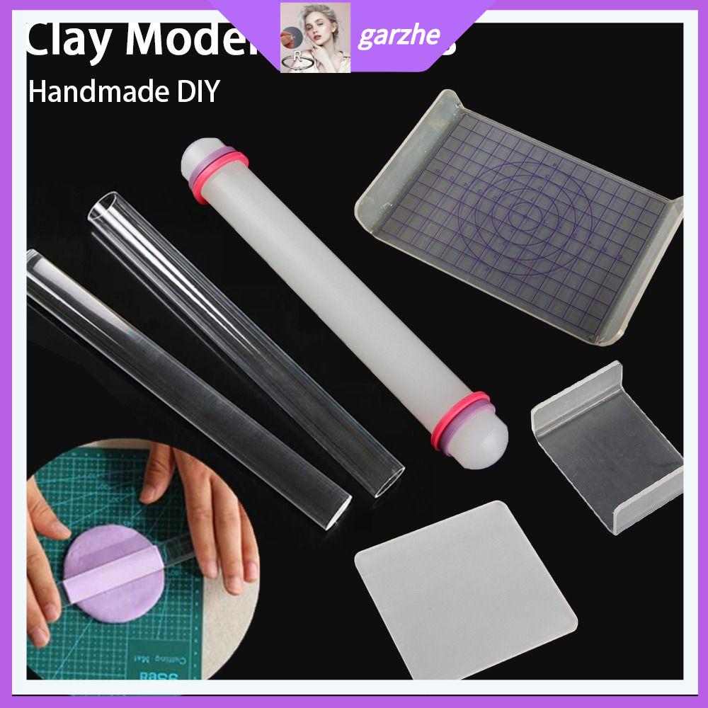 GARZHE24272 Rõ ràng Máy ép đất sét Tự làm thủ công Tấm acrylic Dụng cụ tạo hình đất sét Bền bỉ Bảng ép đất sét Máy làm gốm mài đĩa