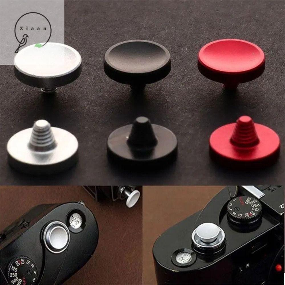 ZIAAN Flat Convex Concave Camera Shutter Button Black Red Silver with