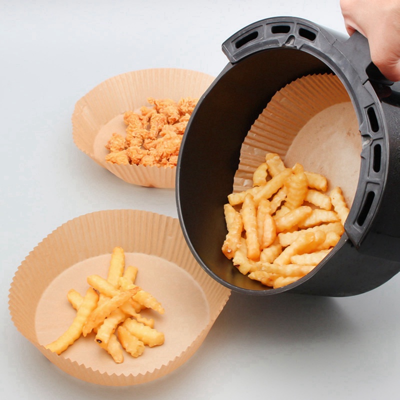 Set 50 Tờ Giấy Lót Nồi Chiên Không Dầu Tiện Lợi, Giấy Nến Vàng Lót Nồi Chiên Không Dầu Đa Năng Tiện Dụng