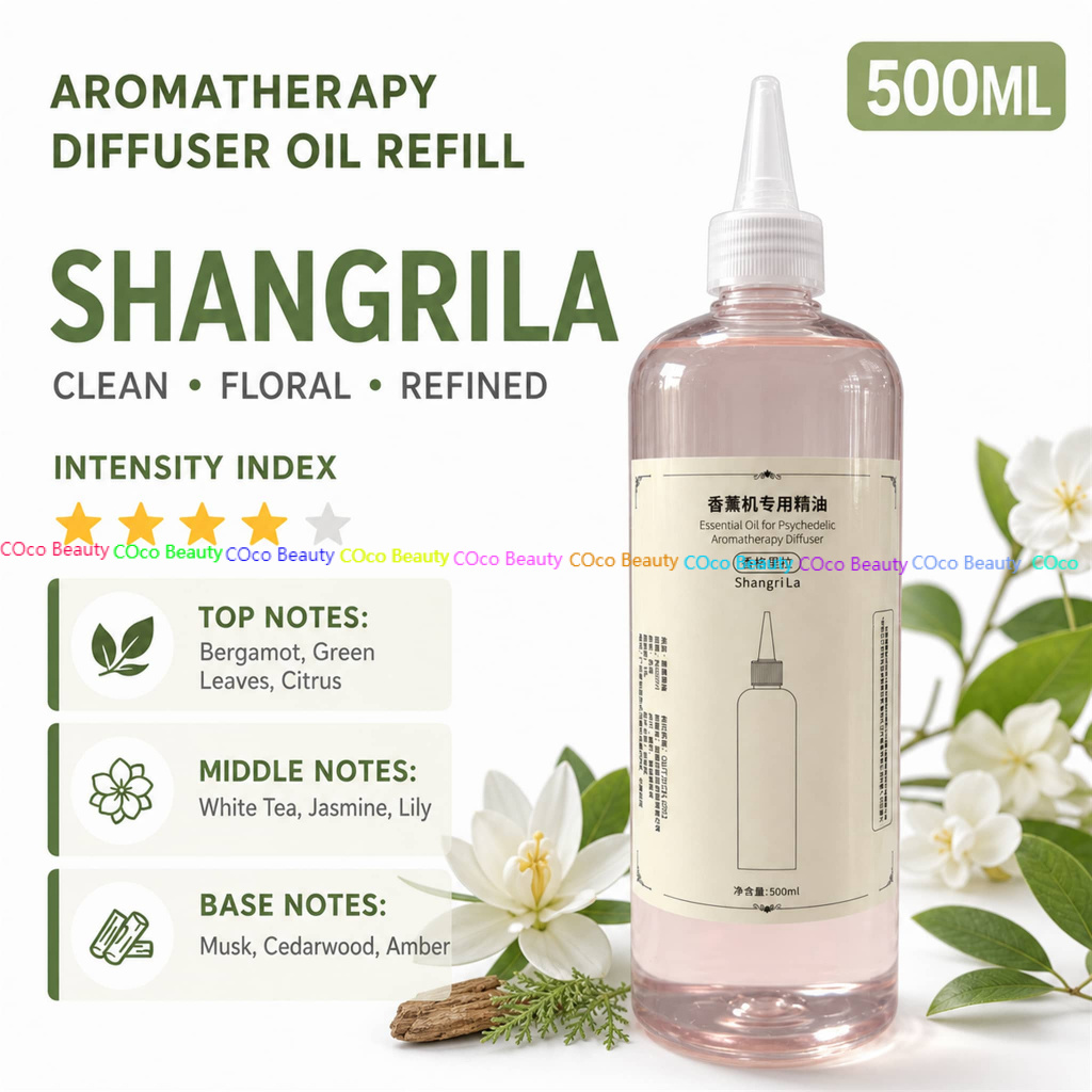 500ml/260ml Essential Oil Refill Minyak Pewangi Humidifier Aromatherapy Diffuser 25 Scents Hotel Fragrance