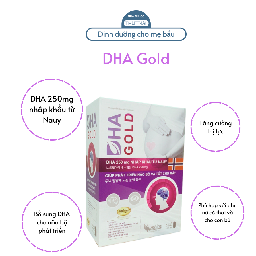 DHA Gold - Bổ sung DHA cho mẹ bầu, hỗ trợ phát triển trí não cho bé