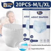 Bermababy Adult Pull-Up Diapers, Leak-Proof, 20-24pcs M/L/XL