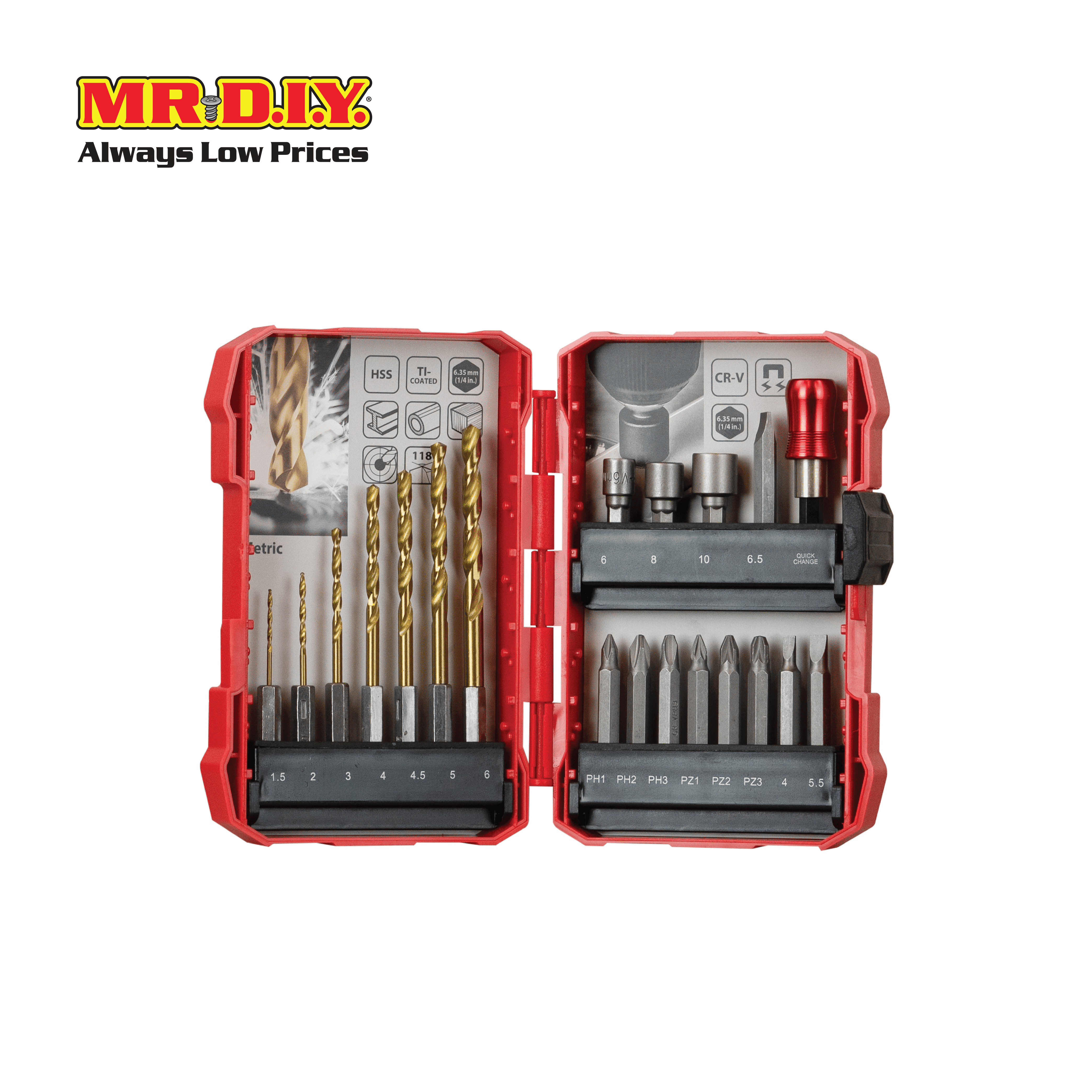 MR.D.I.Y ชุดหัวไขควงและดอกสว่าน อเนกประสงค์ 20 ชิ้น/ชุด ราคา 363 บาท*ส่งฟรี