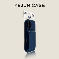 AUOVIEE กระเป๋าสตางค์ซิลิโคนเหลวสำหรับเคสโทรศัพท์ Magsafe สำหรับ iPhone 17Air 13 12 11 14 15 16 Pro Max 16E 17E กระเป๋าเก็บบัตรแม่เหล็ก2 In 1