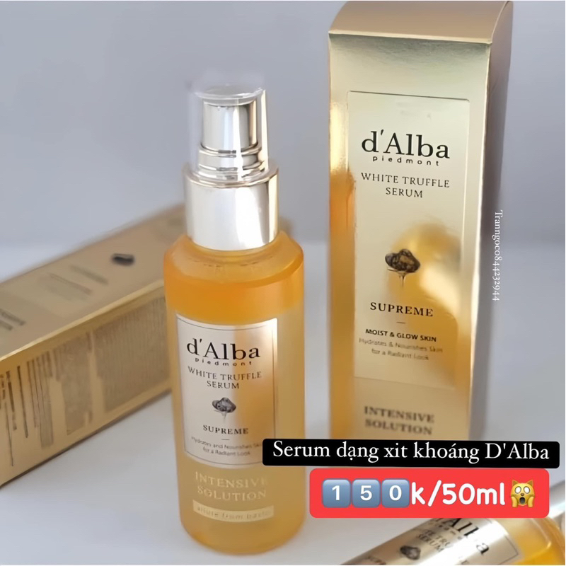 Xit khoáng serum D'alba dòng tru.ffle 50ml