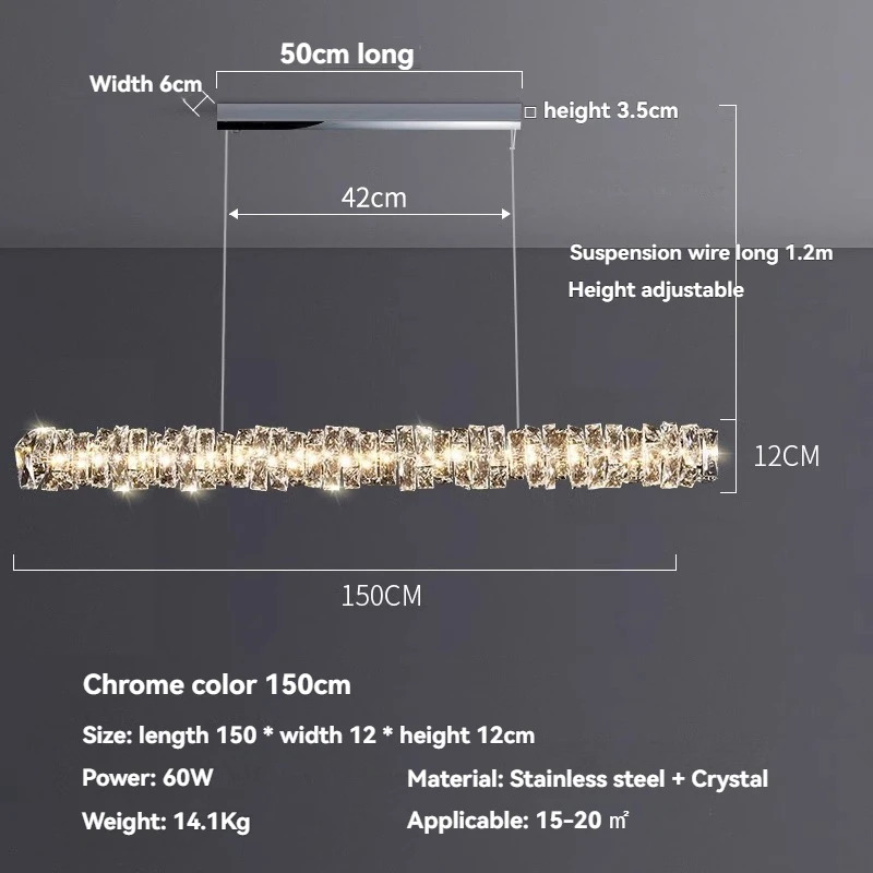 ⚡Nordic LED Crystal Ceiling Chandeliers Lighting Gold Chrome Luxury Dining Living Room Bedroom Island Light Indoor Ceiling Lamp