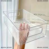 WHUEAL2 Acrylic Storage Box Desktop Cosmetics Transparent Plastic Box Dormitory Household Facial Mask Skin Box Refrigerator Storage Box