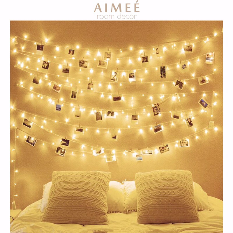 Dây đèn led 7m trang trí phòng ngủ, trang trí tết, noel màu vàng ấm - aimee.decor