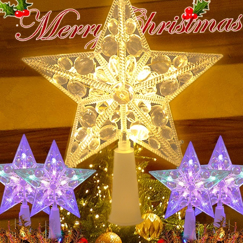 New LED Five-Pointed Star Christmas Tree Ceiling Light 18cm Christmas Tree Decorations Home Party Wedding Christmas Decoration Lighting Props