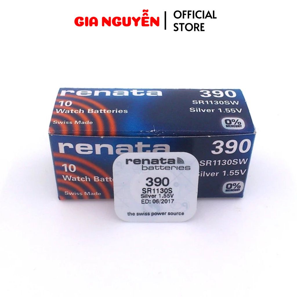 Pin đồng hồ 390 SR1130SW  Renata Loại tốt (hộp đóng 10 viên) Pin - Gia Nguyễn