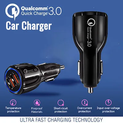 Qualcomm Quick Charge 3.0 Fast Quick Car Charger / 3USB Ports / Car Charger 2USB Ports