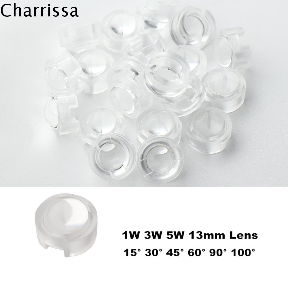CHARRISSA Ống kính quang học 1W 3W Ống kính 15 30 45 60 90 100 độ Ống kính acrylic lồi Ống kính phản xạ Ống kính chuẩn trực Ống kính LED Ống kính 13mm Ống kính mini Ống kính acrylic