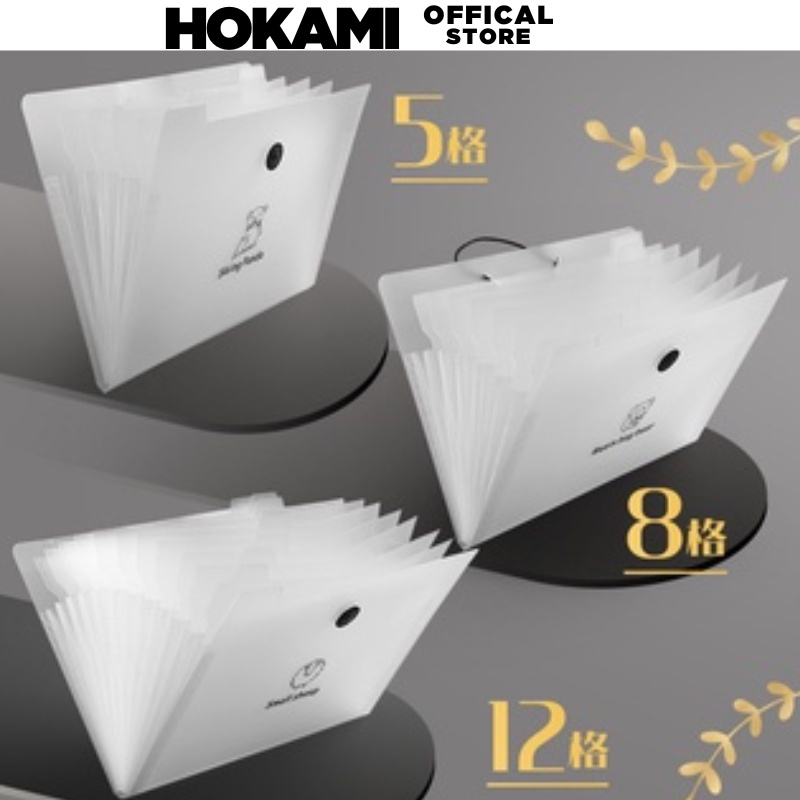 Túi đựng tài liệu khổ A4 - 5 / 8 / 12 ngăn - File đựng tài liệu - bìa kẹp nhiều ngăn / nhiều màu - H