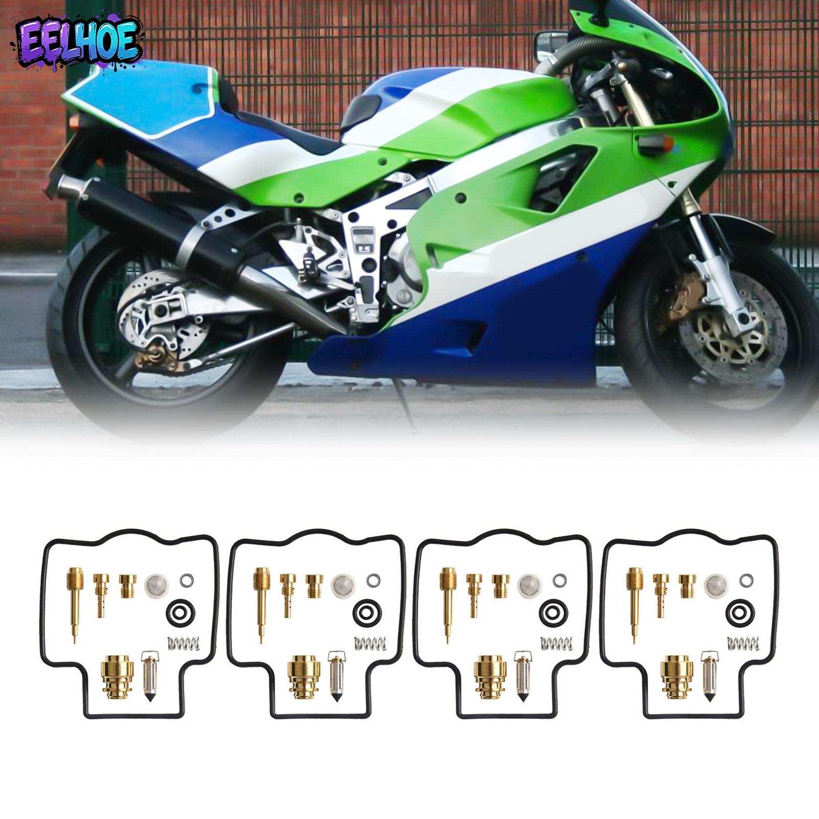 【EELHOE】 For Kawasaki ZXR400 4 Set Carburetor Rebuild Kits for Motorcycles 1991 1999 Use [Auto Parts][funny day] ราคา 2,116 บาท*ส่งฟรี