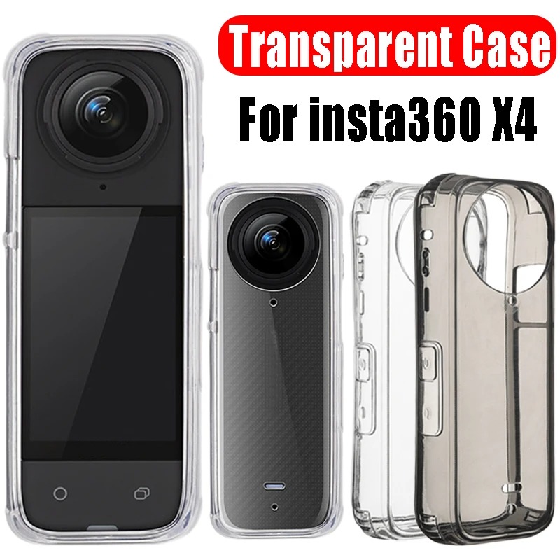 Insta 360 X4 bảo vệ trong suốt trường hợp TPU bảo vệ Bảo Hiểm Chống trầy xước chống sốc bìa cho insta360 X4 phụ kiện