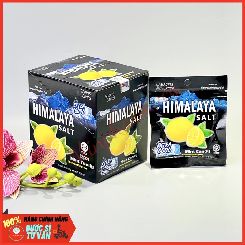  HỘP 12 GÓI - KẸO BẠC HÀ THE MÁT VỊ CHANH MUỐI HIMALAYA SALT EXTRA COOL - Minpharmacy 