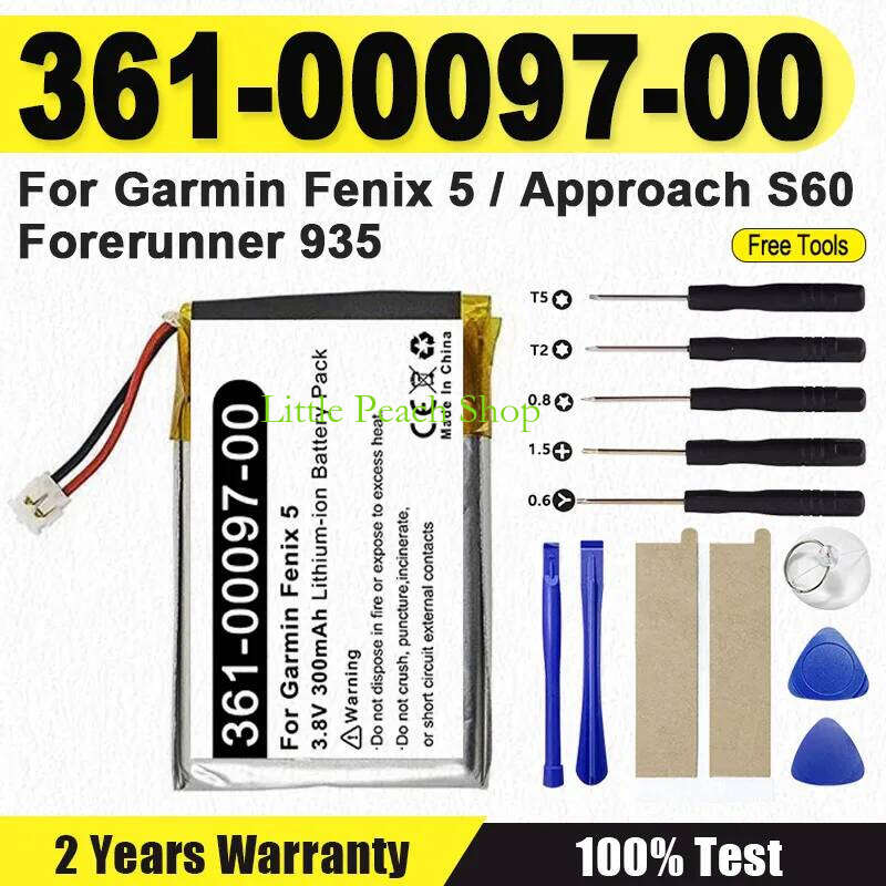 Batterie De Remplacement Interne Pour Garmin 361-00097-00 - Fenix 5, Approach S60, Forerunner 935