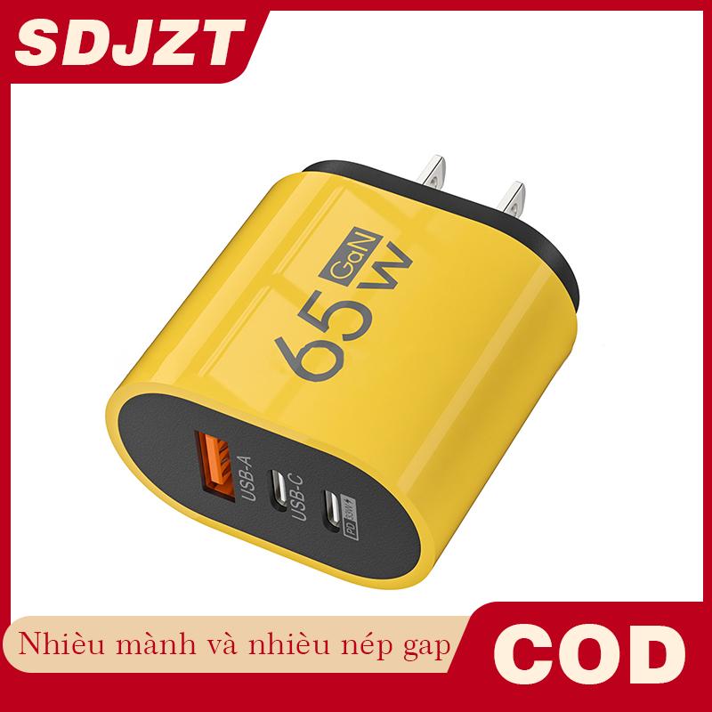 SDJZT 65W GaN Charger PD Fast Charge Type C USB Charger Phone Adapter For IPhone 15 14 Samsung Xiaom