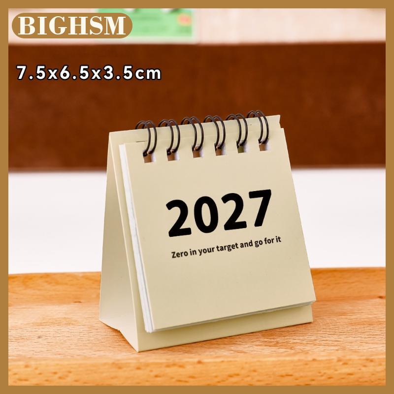 BIGHSM 2027 Minimalist Monthly Desk Calendar with Detachable Memo Pads Flat Lay Design Planner for Home Office Daily To-do List
