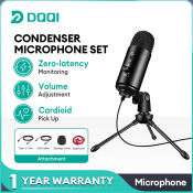 DQQI USB Condenser Microphone for Recording and Vlogging