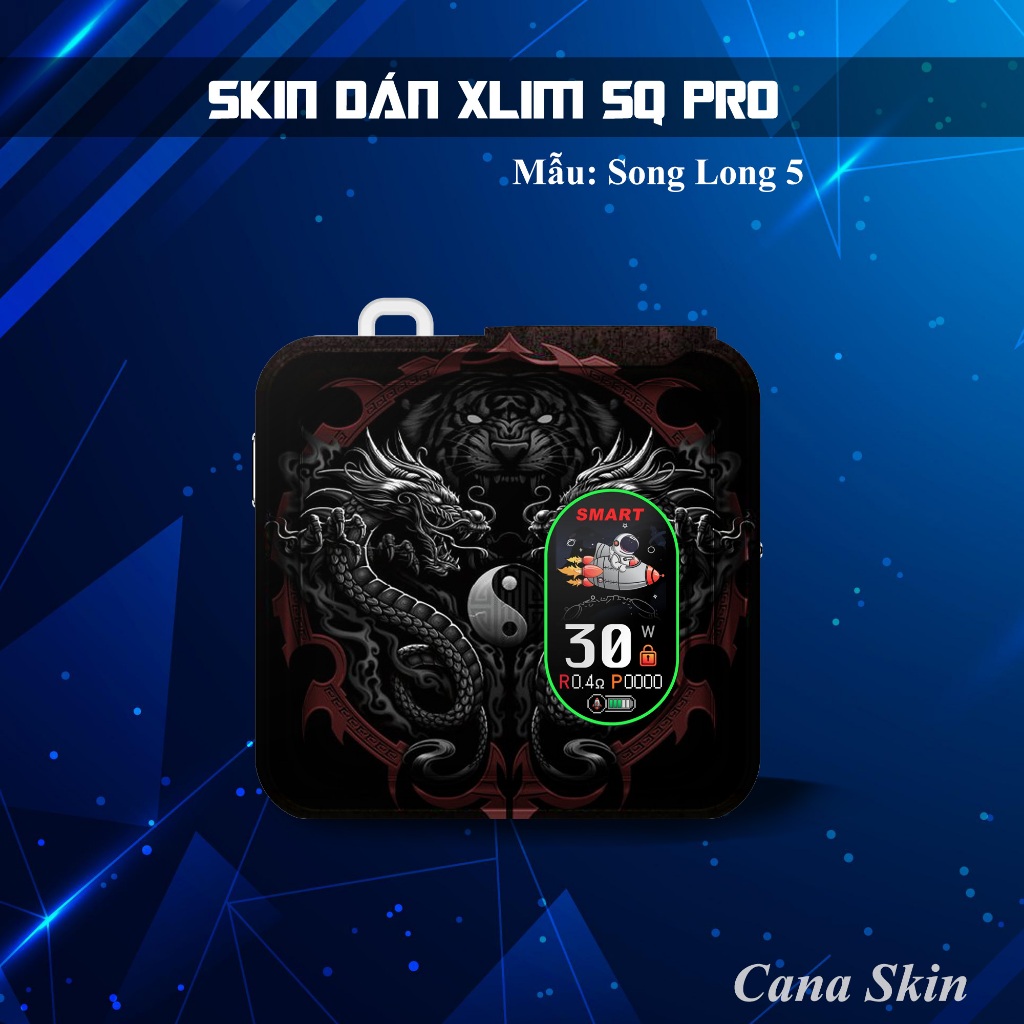 Miếng dán skin in hình Song Long 5 cho Xlim sq pro v2  favo  feelin  riil x ...in hình theo yêu cầu