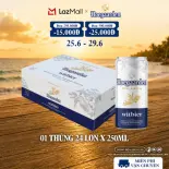 Thùng 24 Lon Bia Hoegaarden White - Bia Bỉ Chính Hiệu Lúa Mỳ (250ml/lon)