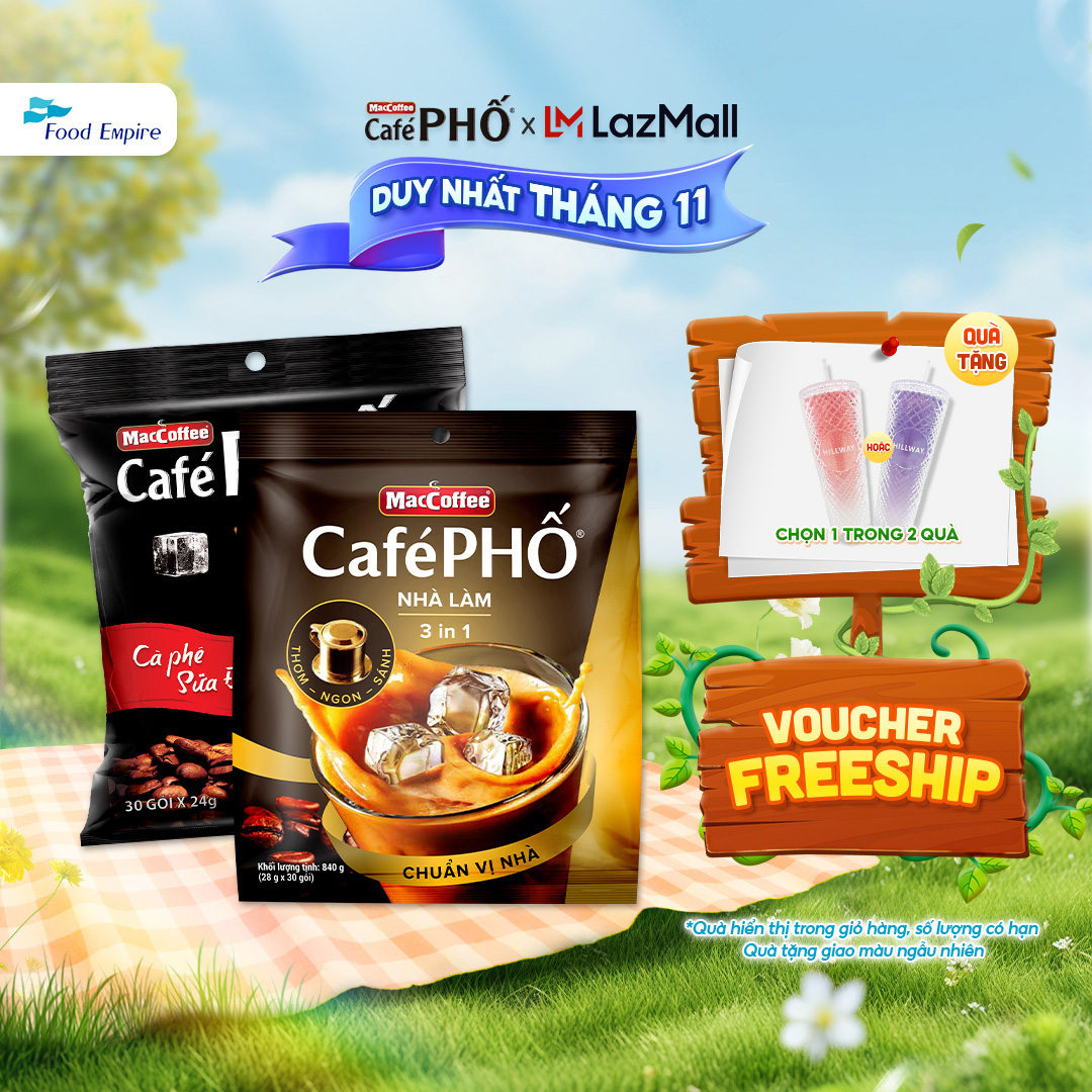 Combo 2 Túi Cà phê MacCoffee Phố Sữa Đá & Phố Nhà Làm