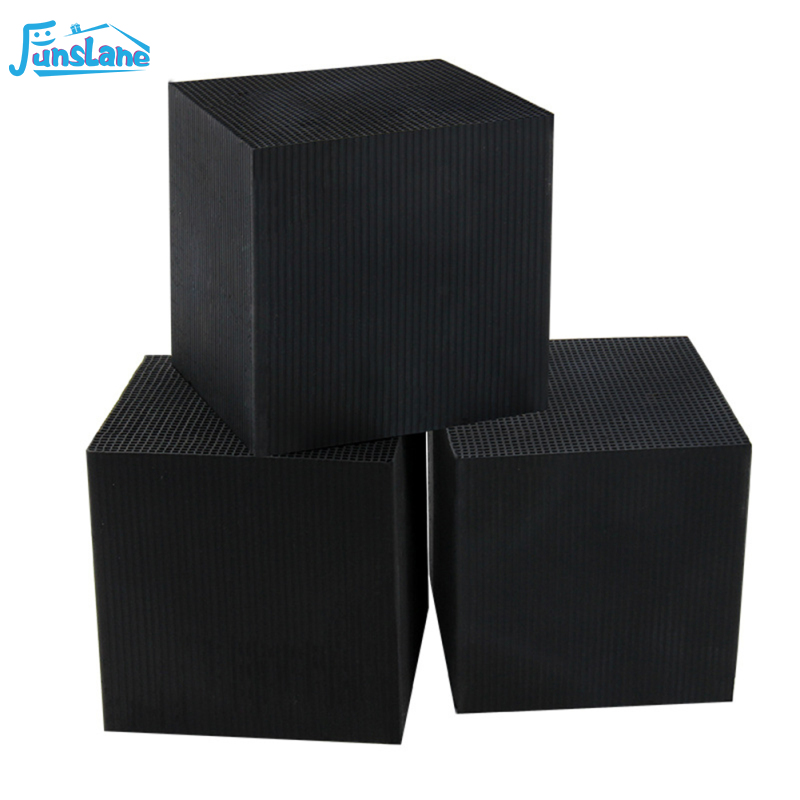 FunsLane Activated Carbon Aquarium Filter, Cube Honeycomb Structure Charcoal Deodorant Water Purifier, For Pools Water Purification ราคา 68 บาท*ส่งฟรี