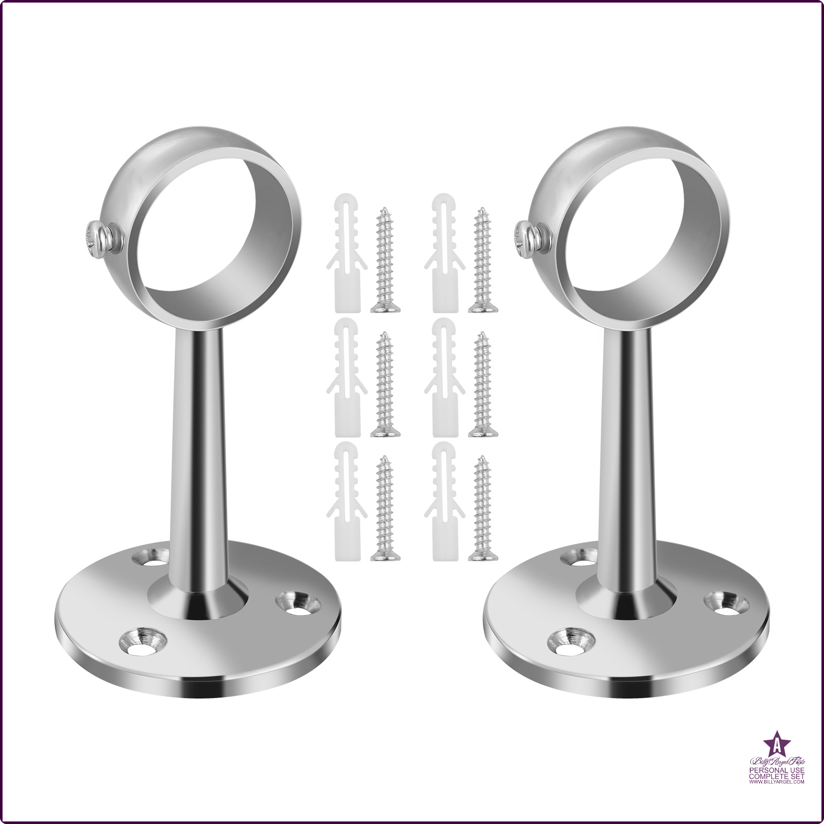 [ianba] WINOMO Hanging Rod Wardrobe Rail Holder Wardrobe Tube Support Bracket Clothes Hanging Top Mounting Rod Holder - 25MM ราคา  20,319 บาท*ส่งฟรี