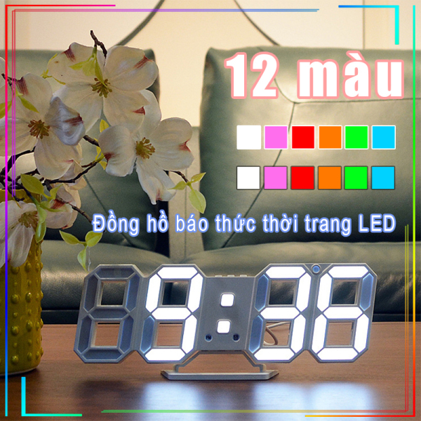 Đồng hồ báo thức kỹ thuật số 3D LED đồng hồ điện tử ngủ mode 3 điều chỉnh độ sáng bàn làm việc giường ngủ đồng hồ trang trí có sẵn Đồng Hồ Báo Thức Treo Tường Có Nhiệt Độ Đồng Hồ Báo Thức Để Bàn Nhỏ Trang Trí Nhà C