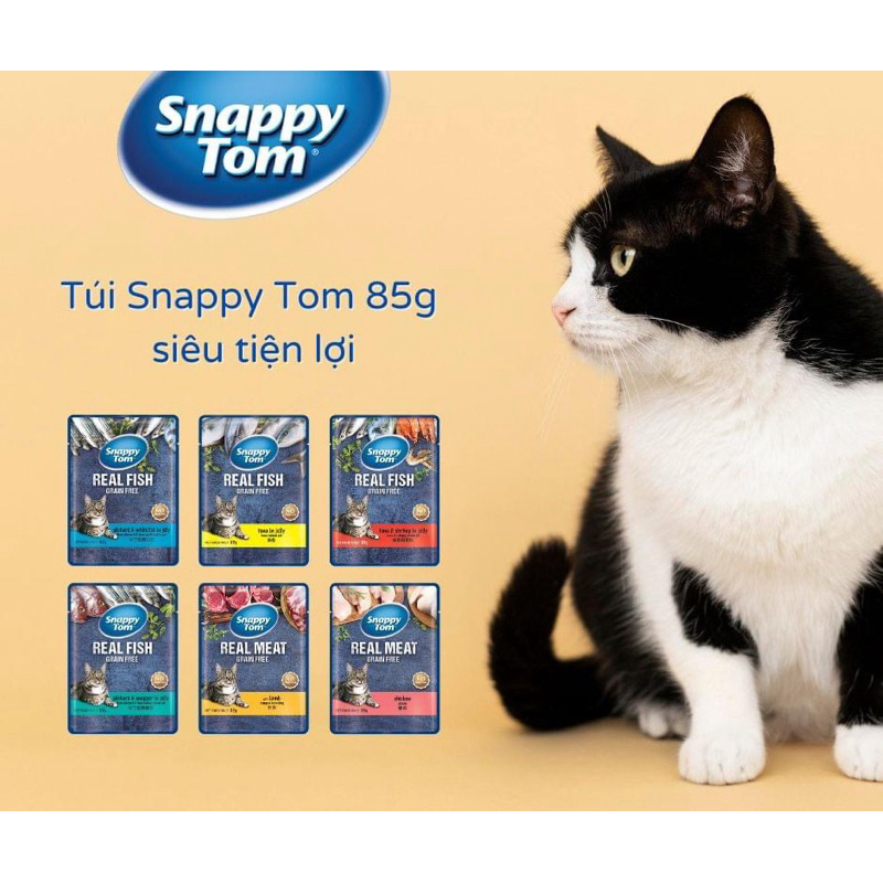Soup pate Snappy Tom 85g cho mèo mọi lứa tuổi