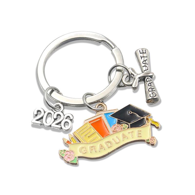 [fenggongshuode] Độc đáo 2026 tốt nghiệp kim loại Gown cap Keychain cho sinh viên lễ món quà lưu niệm cho các bên trường - 5