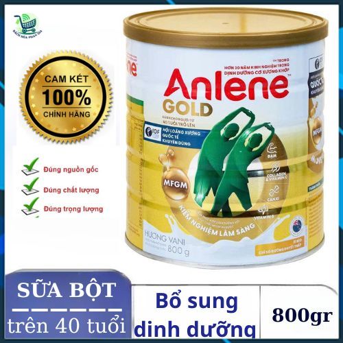 PG- SỮA BỘT ANLENE GOLD 5X HƯƠNG VANI 800GR KHÔNG ĐƯỜNG ÍT CHẤT BÉO LC ( TRÊN 40 TUỔI ) - 500982-