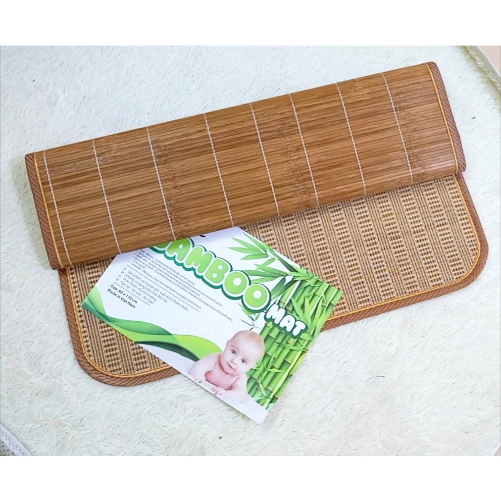 Chiếu trúc tăm tre bamboo cao cấp việt nam cho bé 60x 110cm