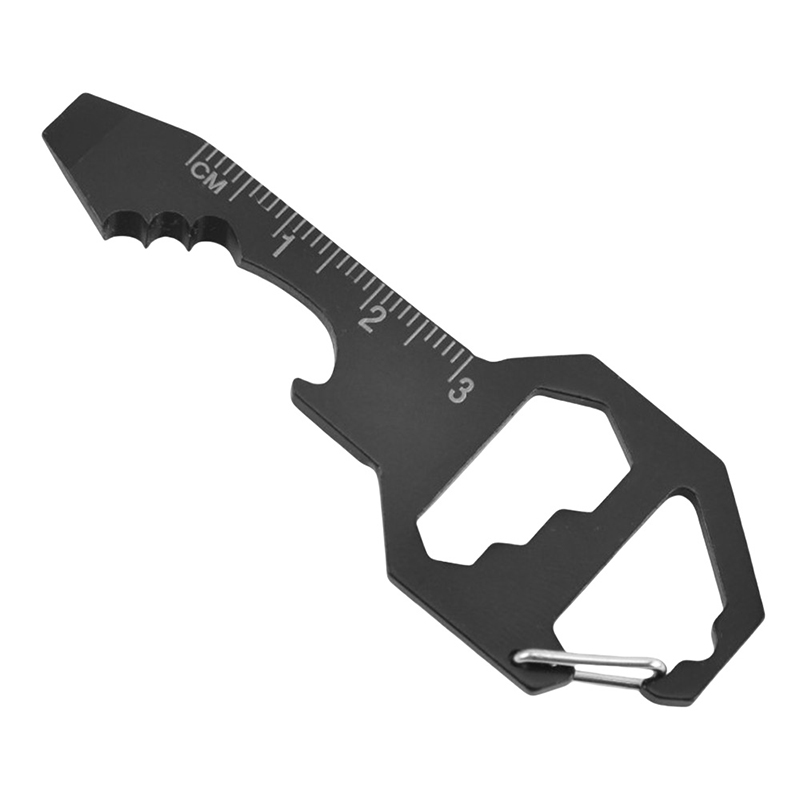 CampCraze Thẻ Công cụ EDC thẻ đa chức năng móc chìa khóa, mở chai, hình lục giác Mặt dây chuyền, tuốc nơ vít di động, công cụ mini