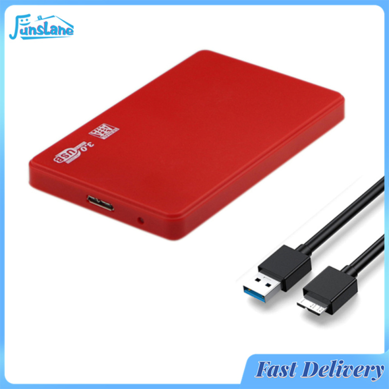 FunsLane 2.5 Inch External Hard Drive Enclosure USB 3.0 5Gbps Hard Drive Case Adapter Tool-Free Portable Compatible For SATA HDD SSD