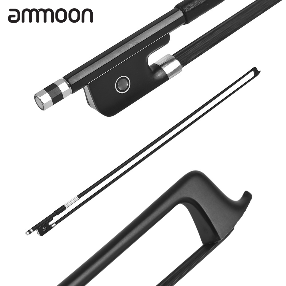 ammoon 4/4 Violin Bow Carbon Fiber Round Stick Fiddle Bow Ebony Frog Black Horsehair Well Balanced Presyo 1,048 Piso*Libreng Shipping