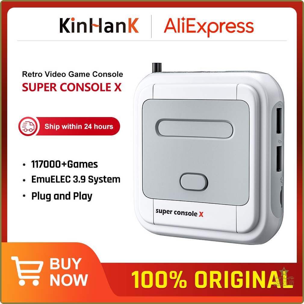 [engji] Retro Game Box Super Console X Video Game Console For MAME/ARCADE/MD WiFi Support HD Out Built-in 50 Emulators With 100000+Games ราคา  2,258 บาท*ส่งฟรี