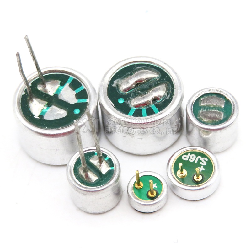 10 chiếc bình ngưng micrô điện 4.52.2mm 67mm micrô ibuw 52dB 56dB với mạch tích hợp 2 chân