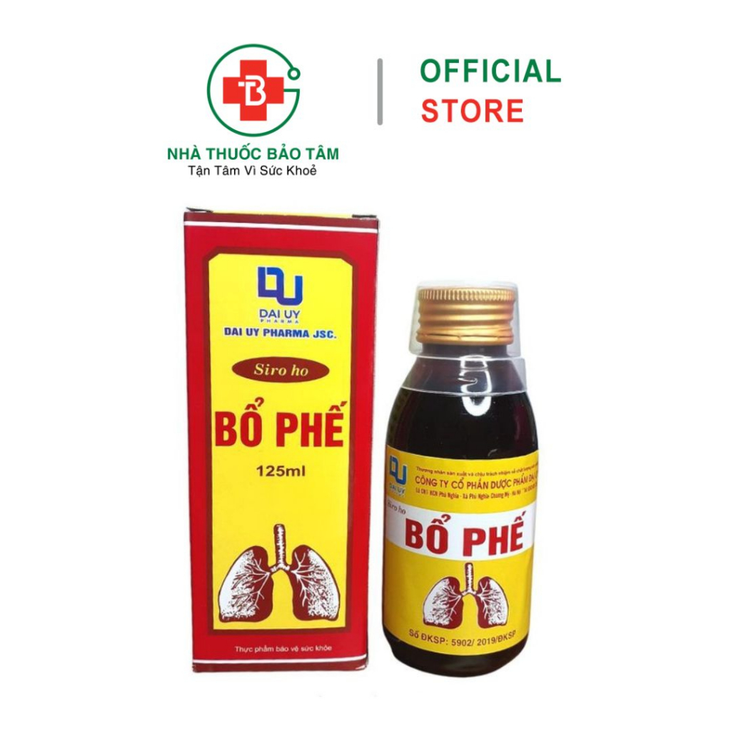 Siro Ho Bổ Phế Đại Uy siro ho thảo dược hỗ trợ giảm ho, long đờm, dịu họng Chai 125ml