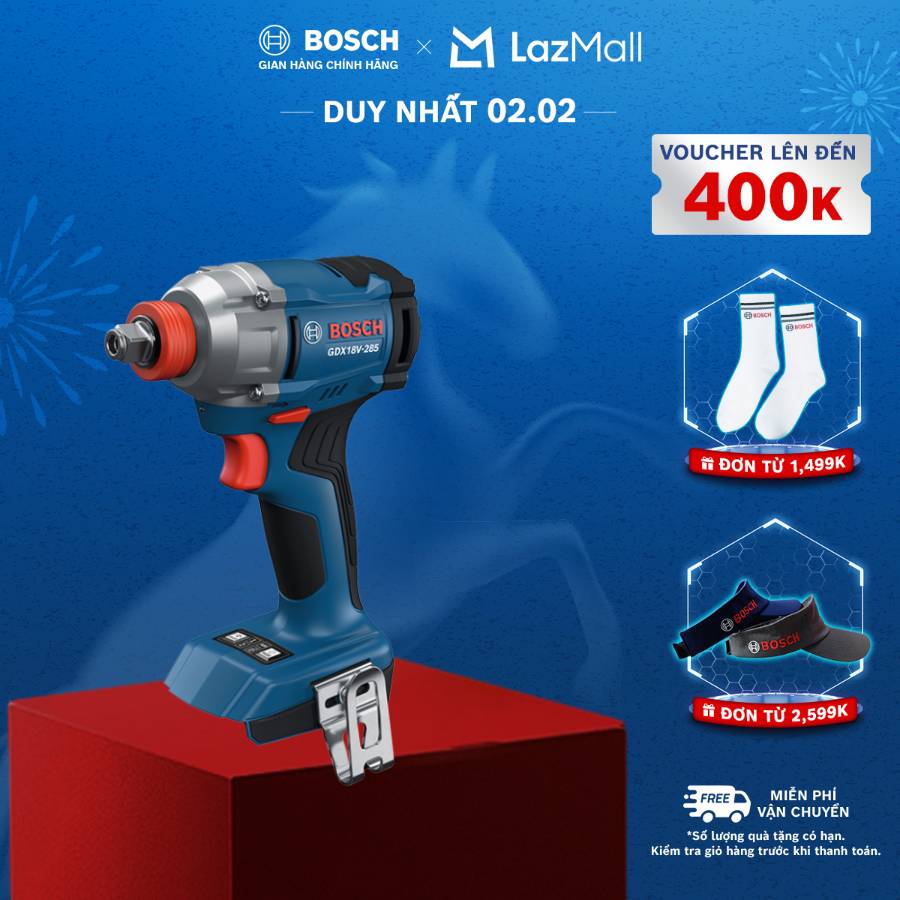 Máy bắt ốc vít dùng pin Bosch GDX 18V-285 (SOLO)