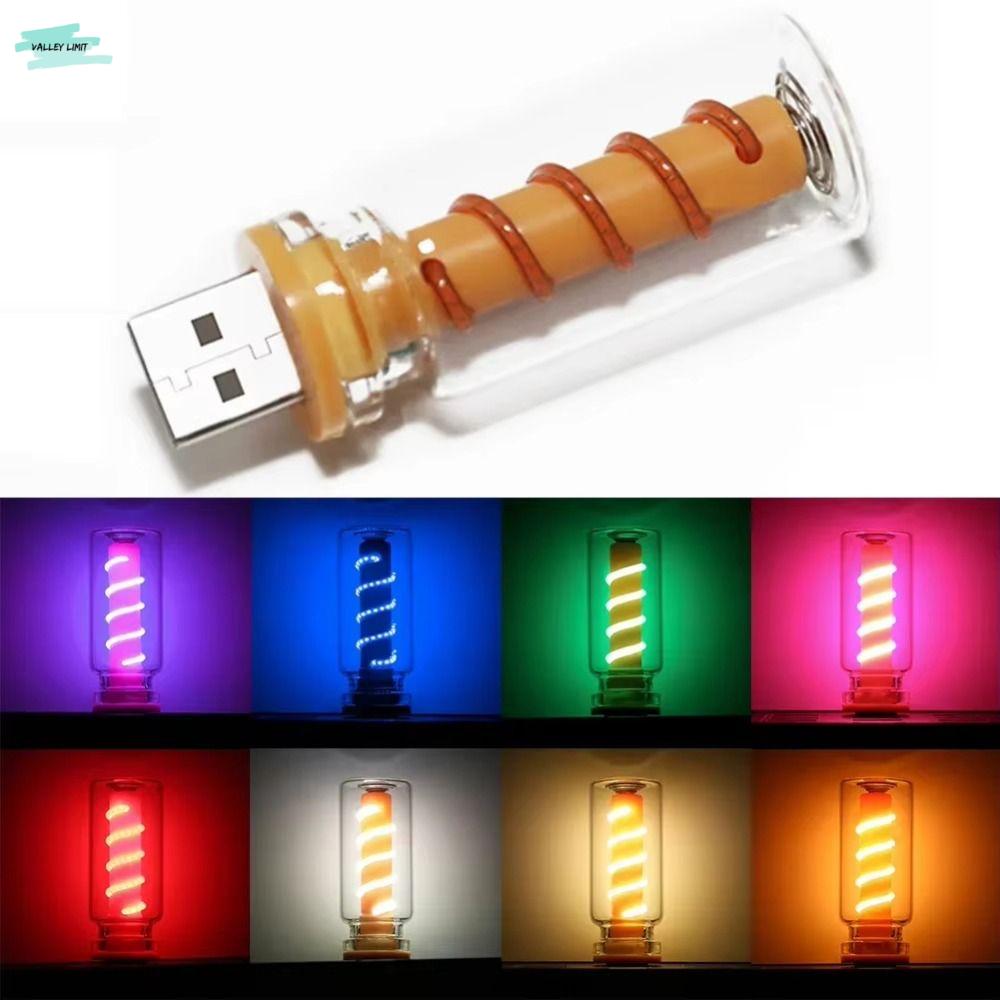VALLEY LIMIT ลดแสงจ้า ไฟกลางคืน USB เส้นใยเกลียว ระบบควบคุมแบบสัมผัส โคมไฟบรรยากาศ LED ยืดหยุ่นได้ ไฟประดับตกแต่ง หลอดไฟเส้นใย USB สำหรับรถยนต์ ตั้งแคมป์ ราคา 136 บาท*ส่งฟรี
