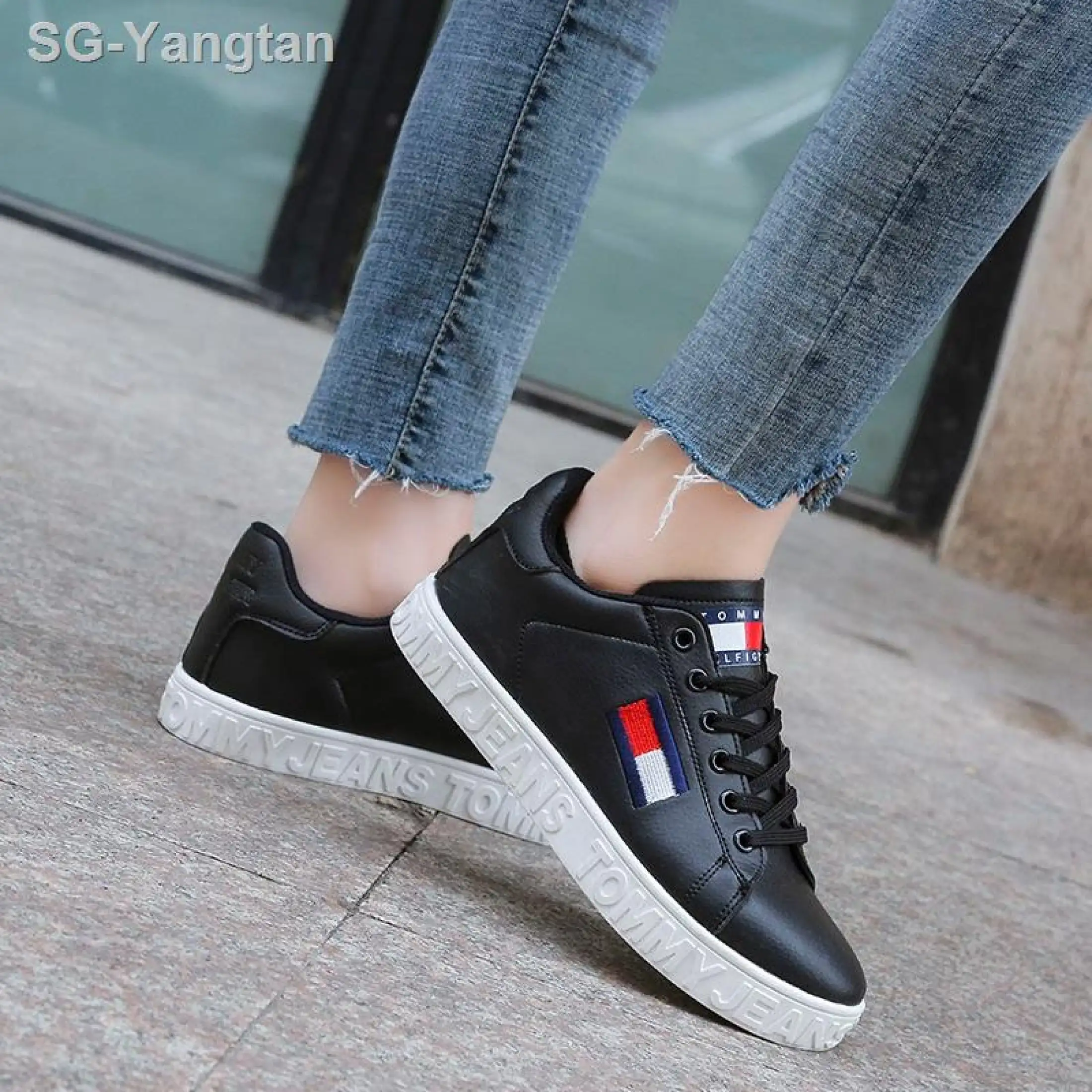 tommy hilfiger rhinestone sneakers