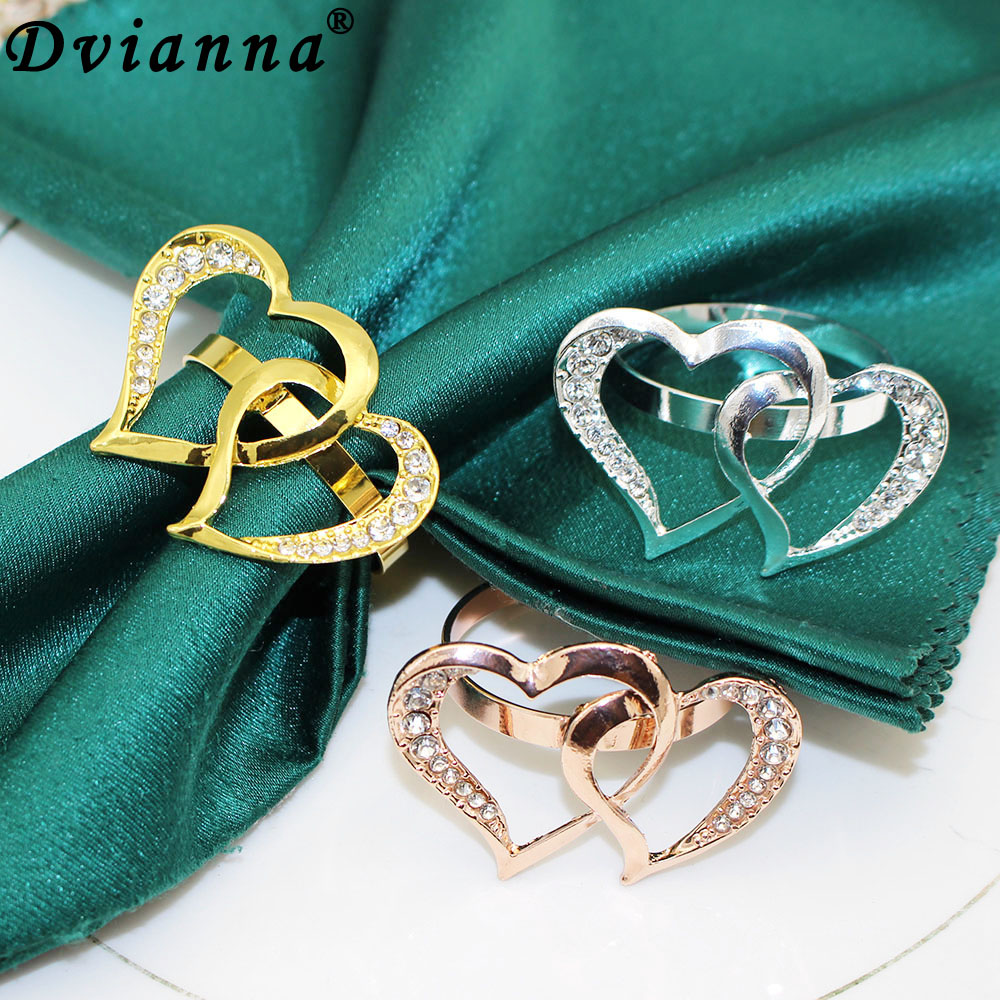 8Pcs Valentine's Rings Heart Napkin Holder Ring for Wedding Dinner Party Banquet Xmas Thanksgiving Day Birthday HWW17 OJ.I ราคา 601 บาท*ส่งฟรี