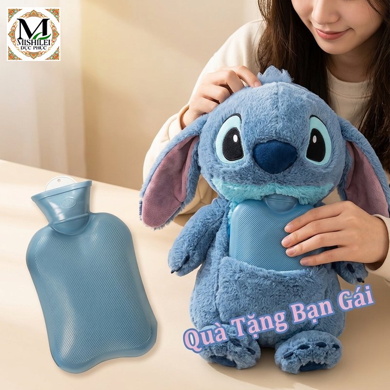 Mishilei Túi bảo nhiệt chai nước kích thước siêu lớn Disney Anime mùa đông chất liệu dày dặn giữ nhiệt nóng lạnh dễ vệ sinh cho gia đình