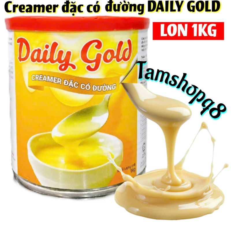 CREAMER ĐẶC / SỮA ĐẶC CÓ ĐƯỜNG DAILY GOLD (LON TO 1KG) - NHẬP KHẨU THÁI LAN